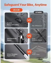 Gouun Outdoor Bike Storage Tent for 4 to 5 Bicycles with Dual Doors