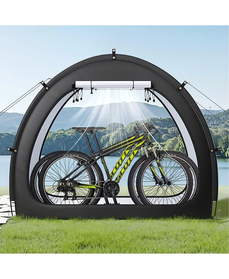 Gouun Outdoor Bike Storage Tent for 1 to 2 Bicycles with Dual Zippers