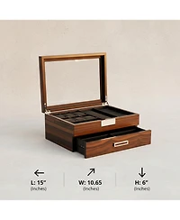 Yigii Executive Unisex Wood Valet Sunglasses Storage