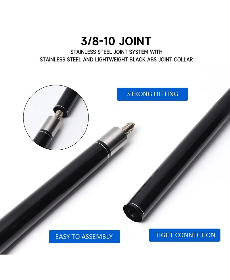 Gse Games & Sports Expert Piece Slick Fiberglass Graphite Composite Billiard Pool Cue Stick for Men/Women
