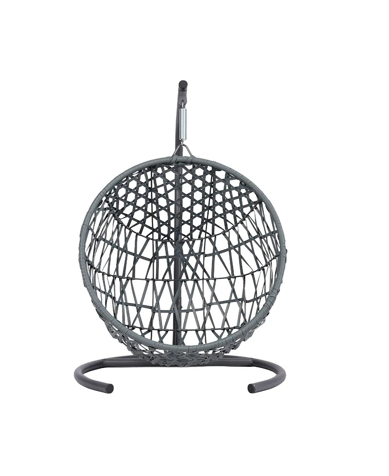 6thdruple Cat House Swing Bed, Indoor Egg Chair with Cushion, Rattan Look, for Small Pets