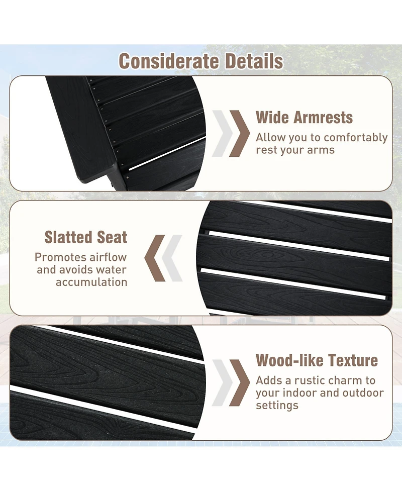 Slickblue Set of 2 Patio Dining Chairs with Wide Armrests