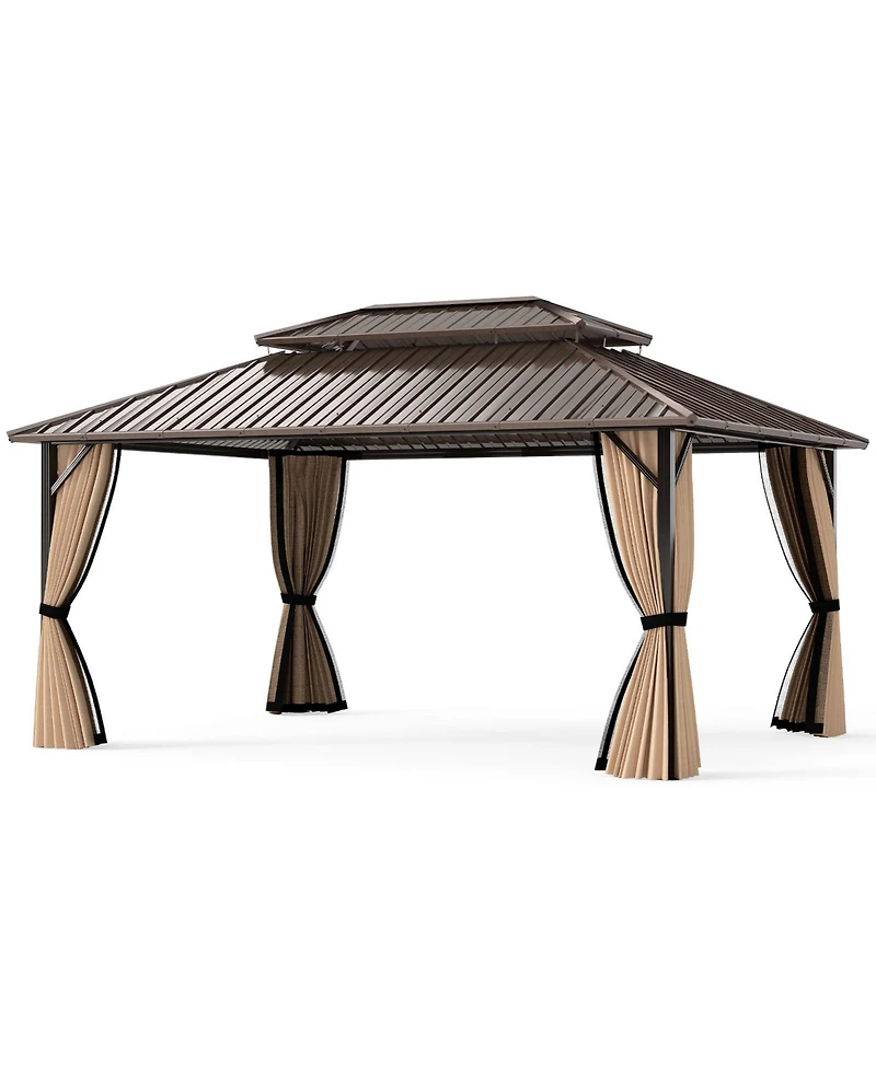Slickblue Outdoor Hardtop Gazebo for Patio Lawn Garden Party Tent