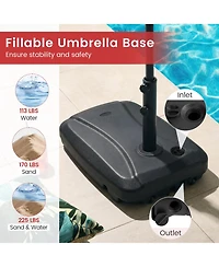 Slickblue Cantilever Patio Umbrella Base with Wheels and Crossed Base