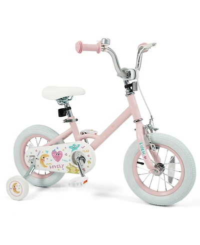 Slickblue Kids Adjustable Height Bike Stars and Moon Design Cycle