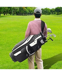 Mecale Golf Cart Bag with 14-Way Divider Top, 36" Premium Cart Bag with 13 Pockets, Handles, Dust Cover & Detachable Straps