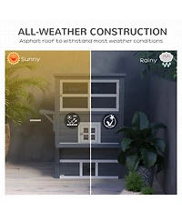 Aostirmotor 3-Story Outdoor Feral Cat House with Raised Floor, Asphalt Roof, Escape Doors and Jumping Platforms