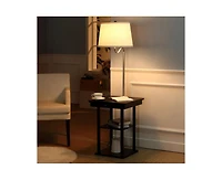Madison Led Table & Lamp Combo with Charging Usb Ports, Set of 2