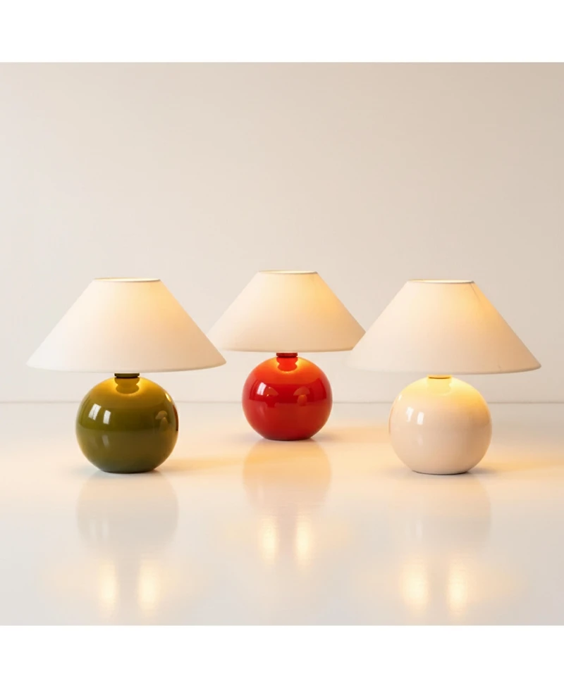 Fiona Classic Ceramic Led Table Lamp with Fabric Empire Shade