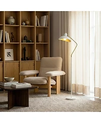 Swoop Led Reading Floor Lamp with Adjustable Head and Gold Accent (69")