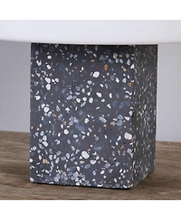 Brightech Gavin Terrazzo Led Table Lamp with Frosted Glass Dome