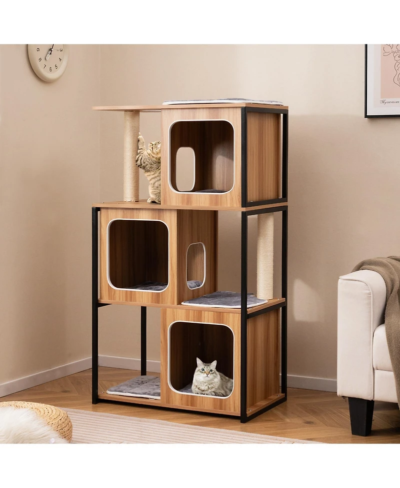 Cozito Cat Tree Modern with Metal Frame and Scratching Posts