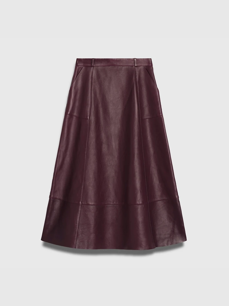 The Fold Women's Andalo Leather Skirt