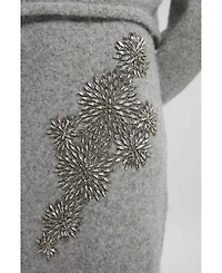 Karen Millen Women's Wool Embellished Pencil Midi Skirt