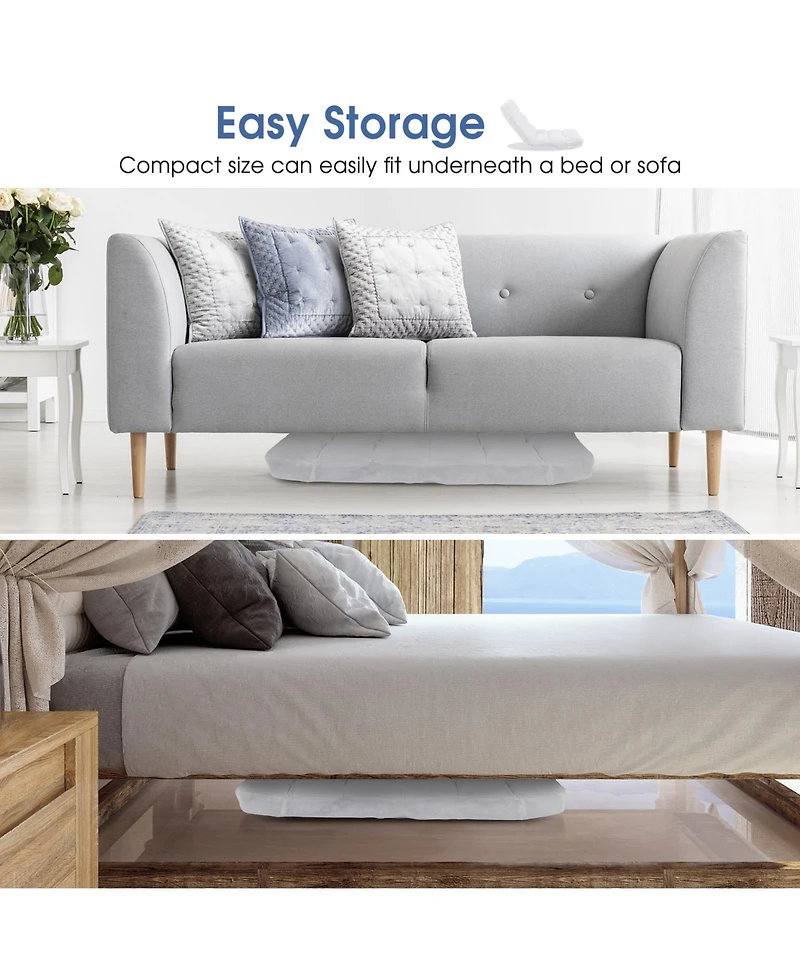 Sugift 14-Position Adjustable Cushioned Floor Chair