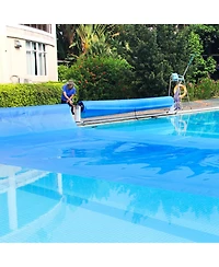 Sugift 32FT x 16FT Rectangle Swimming Pool Cover 12-mil Heat Retaining Pool Solar Blanket with Carrying Bag