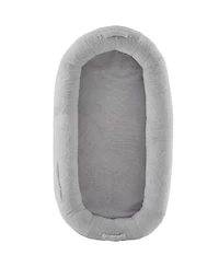 Cozito Human Dog Bed 67.7x35x9.8 in Oval Faux Rabbit Fur Cover