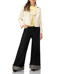 Ivonne Women's Short Cotton Trench Coat