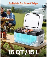 Mecale 16 Quart Portable Car Freezer with App Control 60W for Camping