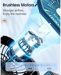 Gnuadz Portable Fan Rechargeable Led Lantern Camping Usb Travel Home 20000mAh