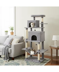 Cozito Cat Tree 70 in Tall for Indoor Cats Multi-Level Tower