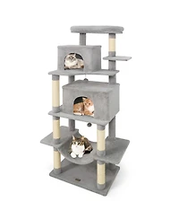 Cozito Cat Tree 70 in Tall for Indoor Cats Multi-Level Tower