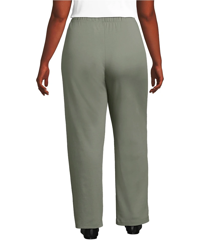 Lands' End Plus Sport Knit High Rise Pants