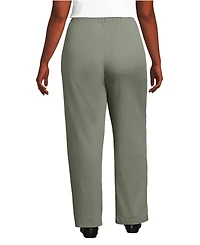 Lands' End Plus Sport Knit High Rise Pants
