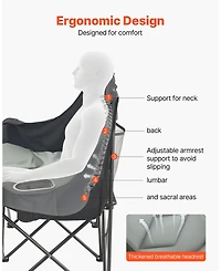 Mecale Double Camping Chair for Two 660 lbs with Dual Cup Holders