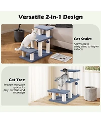 Cozito Cat Stairs 3-Tier 20 in with Scratching Posts and Toy Ball