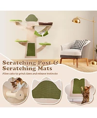 Cozito Cat Tower Wall-Mounted Shelves Furniture with Bed