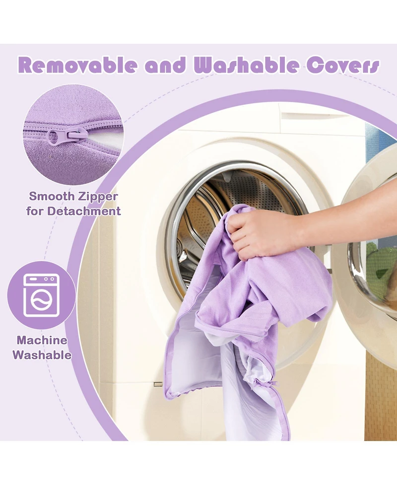 Sugift 8-Piece Modular Kids Play Couch with Comfy Suede Fabric