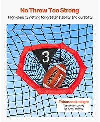 Mecale 7 x 7 Ft Football Throwing Net with 5 Target Pockets