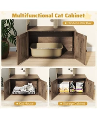 Cozito Cat Tree 34 in with Litter Box Enclosure and Sisal Post