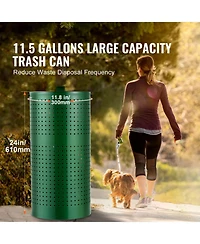 Cozito Dog Poop Trash Can 11.5 Gallon 50 Liner Bags Outdoor