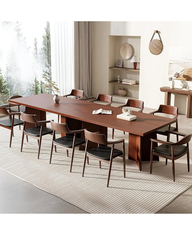 gaomon Dining Table Modern Long Kitchen Table with Large Tabletop and Heavy-Duty Pedestal Legs, Dinner Table for Kitchen, Conference Room