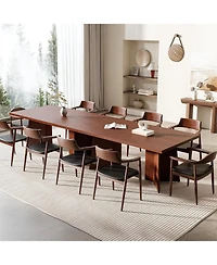 gaomon Dining Table Modern Long Kitchen Table with Large Tabletop and Heavy-Duty Pedestal Legs, Dinner Table for Kitchen, Conference Room