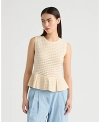 Nvlt Women's Sleeveless Peplum Sweater