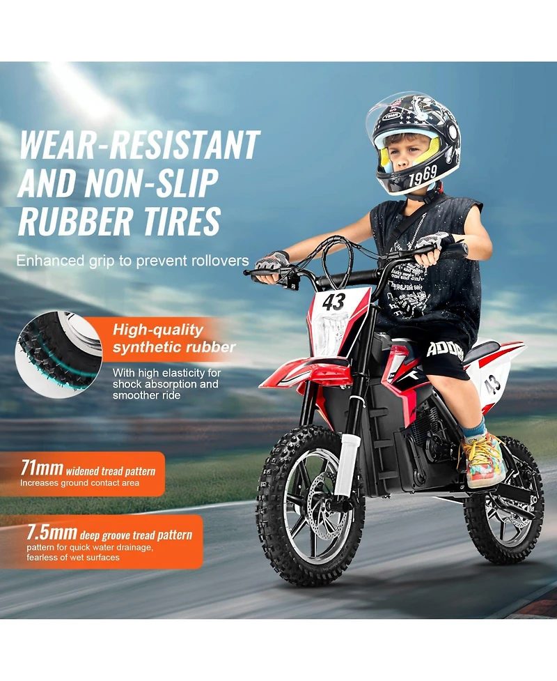 Mecale 36V Kids Electric Ride On Motorcycle, 15.5 Mph, Ages 14