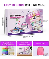 Gnuadz Clay Beads Bracelet Making Kit Letter Charms Friendship Crafts Gifts Ages 8-12