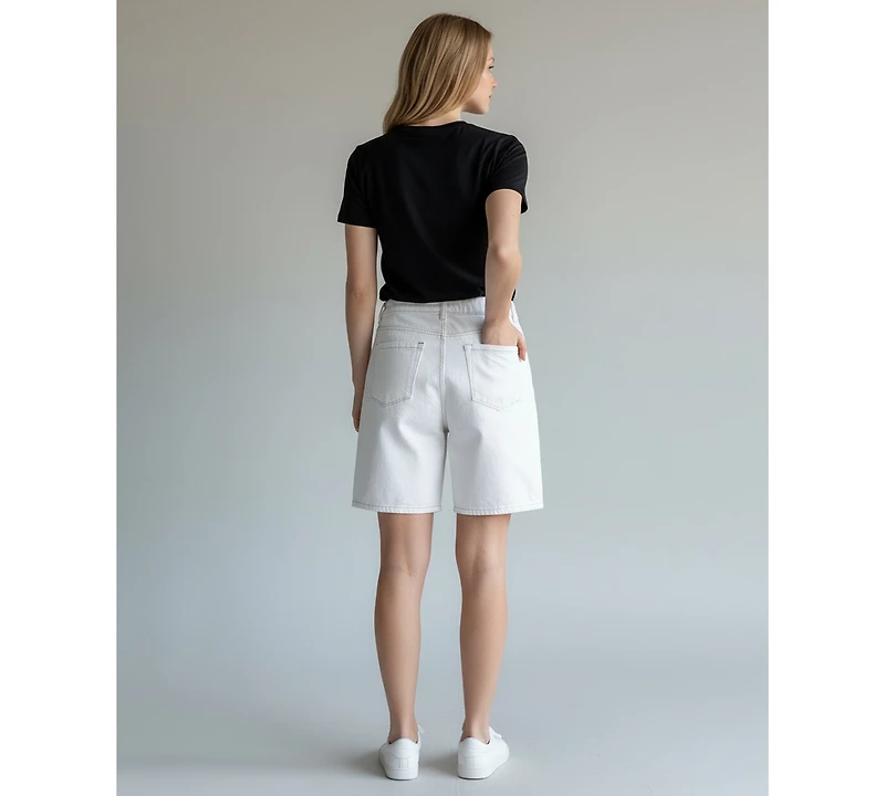 Blank Nyc Women's Denim Bermuda Shorts