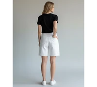 Blank Nyc Women's Denim Bermuda Shorts