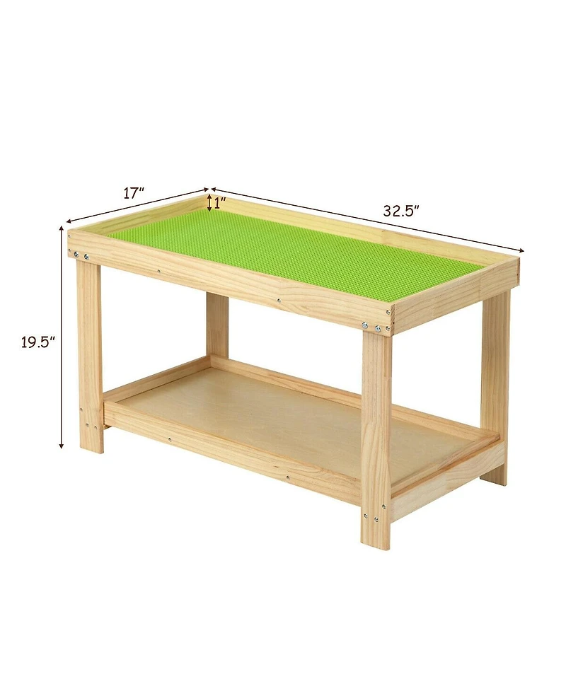 Gouun Solid Wood Kids Multifunctional Activity Play Table