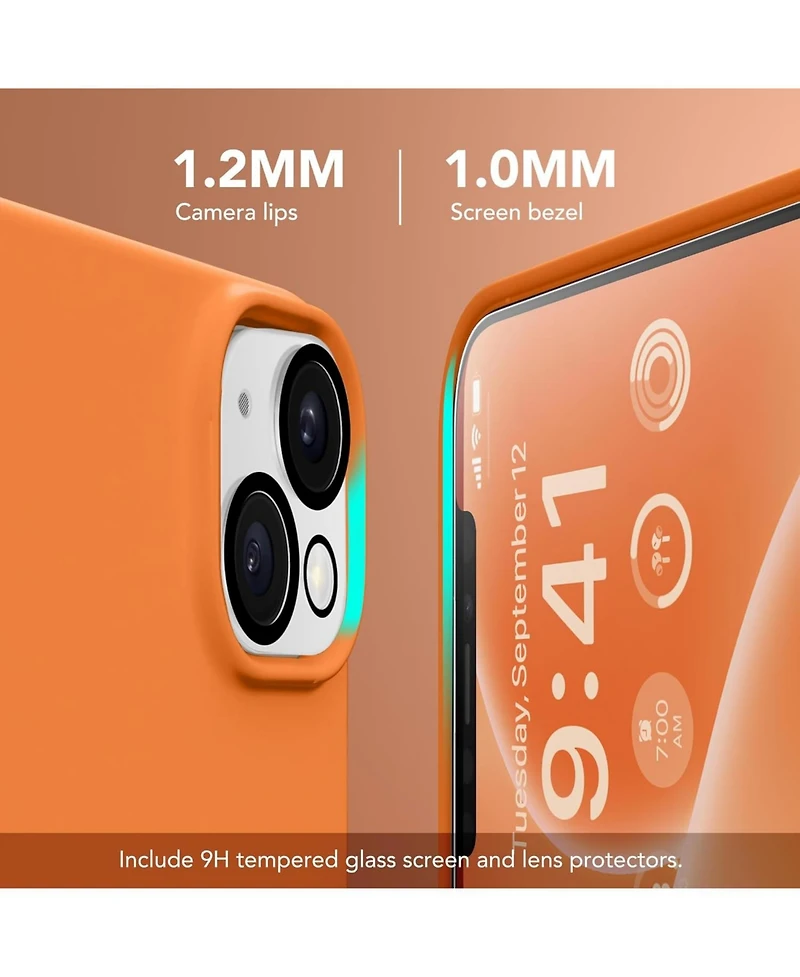 Gonez Magnetic for iPhone 15 Case Anti-Scratch Microfiber Lining Shockproof Protective Silicone Phone Cover