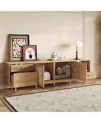 sumyeg Storage Cabinet with Drawers and Doors Tv Stand