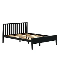 Max & Lily Scandinavian Solid Wood Queen Bed with Slatted Headboard