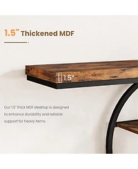 gaomon 55" Entryway Table, 5-Tier Console Tables for Entryway, Industrial Narrow Sofa Tables with Storage for Living Room