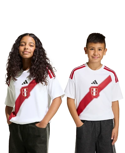 adidas Girls' 7-16 Peru Crewneck Home Fan Jersey T-Shirt