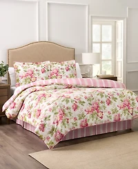 Waverly Forever Peony Cotton 4-Pc. Comforter Set, King
