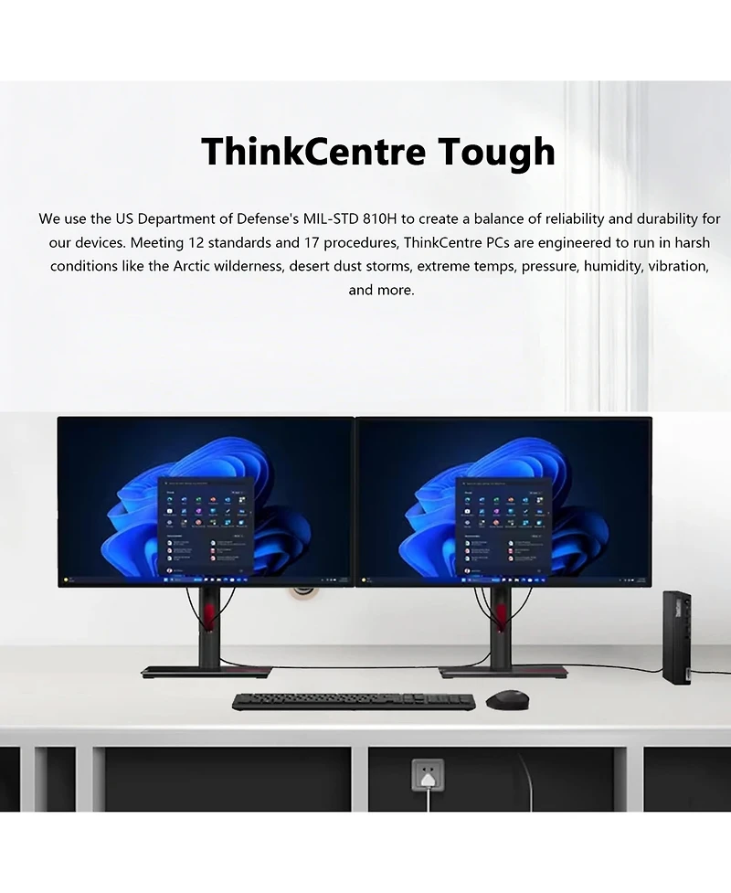 Lenovo ThinkCentre M70q Mff Desktop Intel Core i3 16GB Ram Intel Uhd Graphics 1TB Ssd Storage Windows 11 Pro